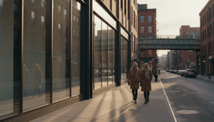 Chelsea Gallery District Walking Route - HelpNewYork.com Exterior of a modern art gallery on West 21st Street in Chelsea, New York City, near the High Line.