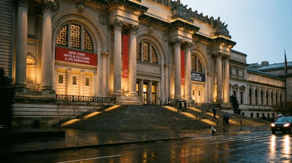 NYC arts and culture museum facade — Fifth Avenue museum row editorial