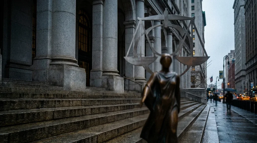 NYC legal rights and civic justice — courthouse architecture editorial